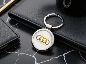 Audi Keyrings Men Minimal Stainless Steel